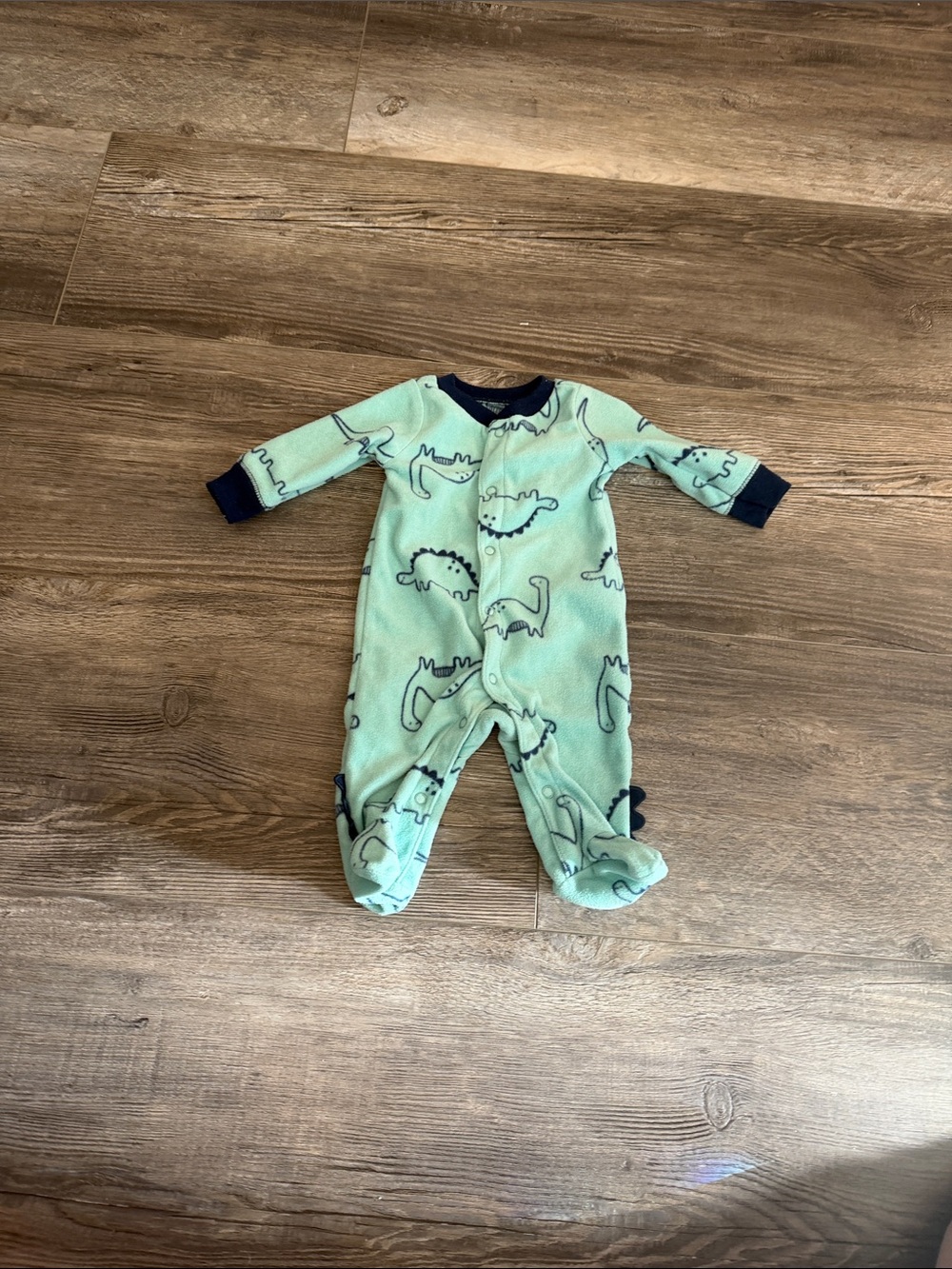 Carters Baby Mint Green Dino Fleece One-Piece
